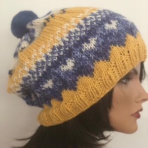 Hand Knits 2 Love Beanie Hat Slouch Cap Designer